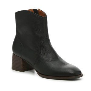 Lucky Brand | Black Leather Laidem Block Heel Ankle Booties